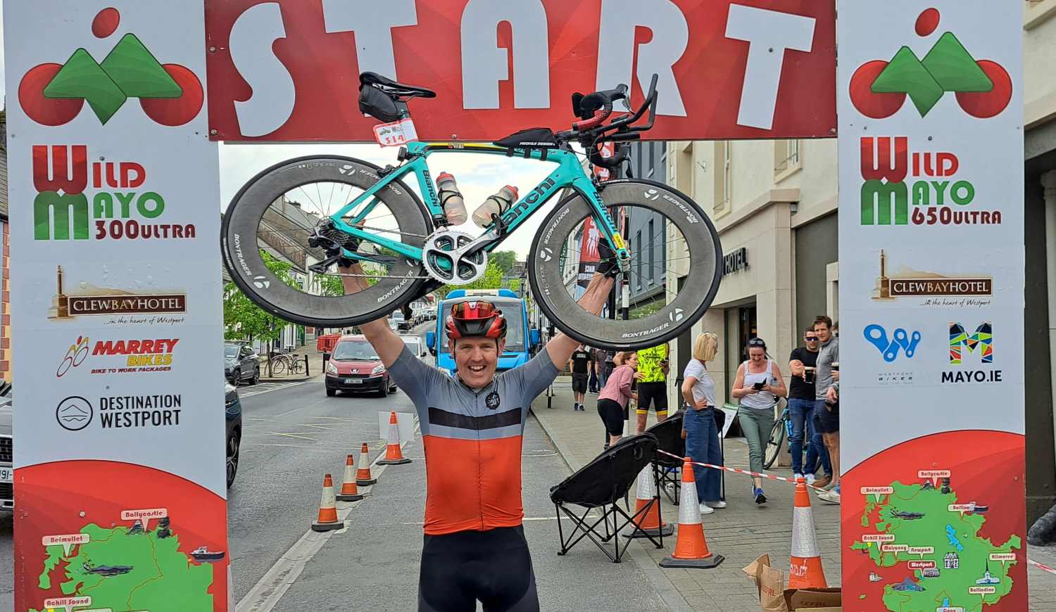 1st Unsupported solo rider at the Wild Mayo Ultra Colin Loughney Western Lakes CC